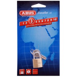 ABUS 65 Series Premium Padlock with 20mm Brass Body and 11.5mm Hardened Steel Shackle KD Display Pack - 6520C