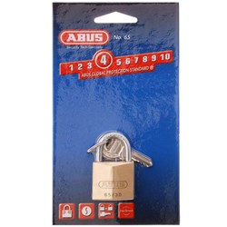 ABUS 65 Series Premium Padlock with 30mm Brass Body and 17mm Hardened Steel Shackle KD Display Pack - 6530C