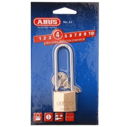 ABUS 65 Series Premium Padlock with 30mm Brass Body and 60mm Hardened Steel Shackle KD Display Pack - 6530HB60C