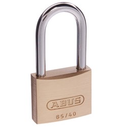 ABUS 65 Series Premium Padlock with 40mm Brass Body and 40mm Hardened Steel Shackle KA 404 - 6540HB40KA4