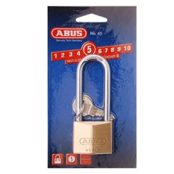 ABUS 65 Series Premium Padlock with 40mm Brass Body and 63mm Hardened Steel Shackle KD Display Pack - 6540HB63C