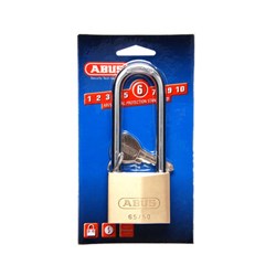 ABUS 65 Series Premium Padlock with 50mm Brass Body and 80mm Hardened Steel Shackle KD Display Pack - 6550HB80C