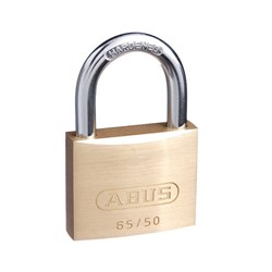 ABUS 65 Series Premium Padlock with 50mm Brass Body and 29.5mm Hardened Steel Shackle KA 505 - 6550KA5