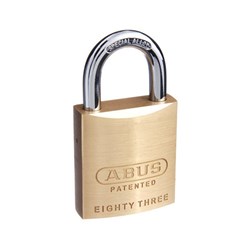 ABUS 83 Series Premium Rekeyable Padlock with 45mm Brass Body and 25mm Hardened Steel Shackle KA 4301 - 8345NKA1