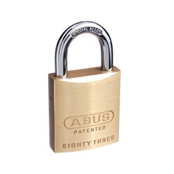 ABUS 83 Series Premium Rekeyable Padlock with 45mm Brass Body and 25mm Hardened Steel Shackle KA 4302 - 8345NKA2