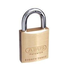 ABUS 83 Series Premium Rekeyable Padlock with 45mm Brass Body and 25mm Hardened Steel Shackle KA 4303 - 8345NKA3