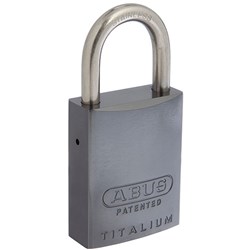 ABUS 83AL Series Premium Rekeyable Padlock with 40mm Titanium Aluminium Body and 25mm Stainless Steel Shackle KD - 83ALIB40TITANKD