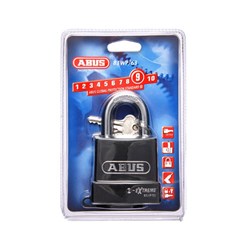 ABUS Extreme Series Premium Weatherproof Rekeyable Padlock with 63mm Black Covered Hardened Steel Body and 36mm Hardened Steel Shackle KD Display Pack - 83WP63NC