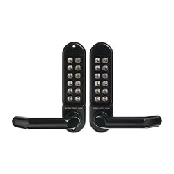 Borg Mechanical Digital Door Lock with Lever Back to Back Keypads Marine Grade Black - BL5051MGPRO