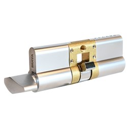 BRAVA Metro 905552 Rekeyable Modular Fixed Cam Cylinder & Turn LW4 Profile KD Satin Chrome