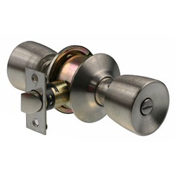 BRAVA Urban Cylindrical Tulip Privacy Knob Set with Adjustable 60/70mm Backset Satin Stainless Steel - BRC6610B