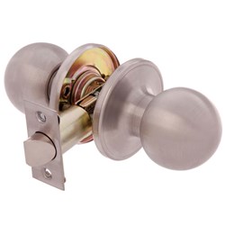 BRAVA Urban Tiebolt Passage Knob Set Adjustable 60/70mm Backset Satin Stainless Steel - BRT3630B