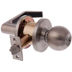 BRAVA Metro EL Series Classroom Lockset with Knob/ Lever 70mm Backset Satin Chrome - EL3012SC70