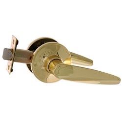 BRAVA Urban LH Series Tiebolt Passage Lever Set Adjustable 60/70mm Backset Polished Brass - LH703B