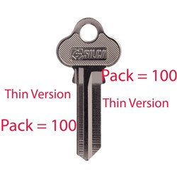 Silca Key Blank LW4 for Lockwood Household Locks 2.00mm Thin Version Pack of 100