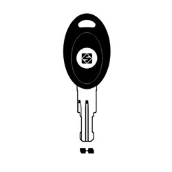 Silca TM1RP Key Blank with Plastic Head for Trimark Caravan Locks