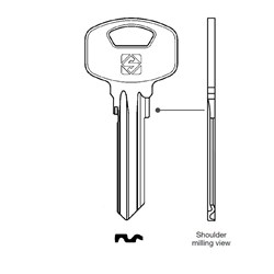 Silca YA91SM Key Blank for Yale Cylinders In Steel