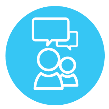 Two People having conversation icon