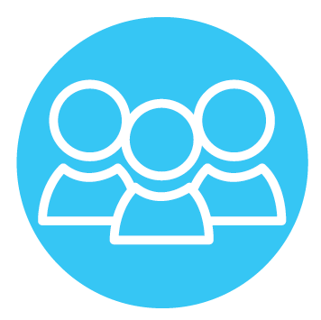Three people together icon