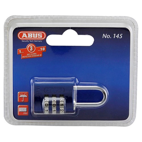 ABUS P/LOCK 145/20 BLU DP C/BLISTER 3 WHEEL COMBO