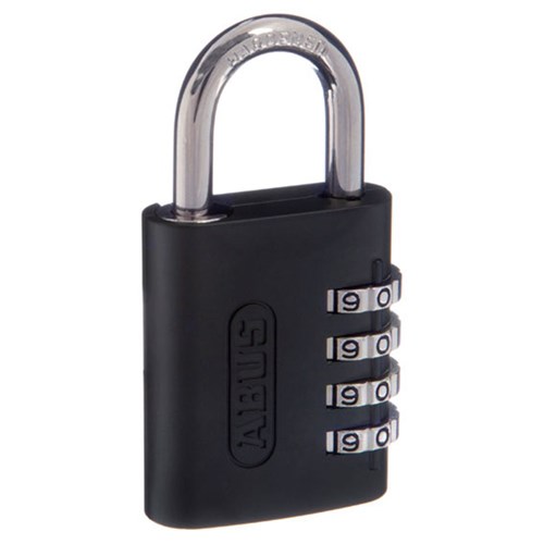 ABUS 158 Series School Locker Combination Padlock with 45mm zinc body and 25mm steel shackle resettable key override - 158KC45AP050