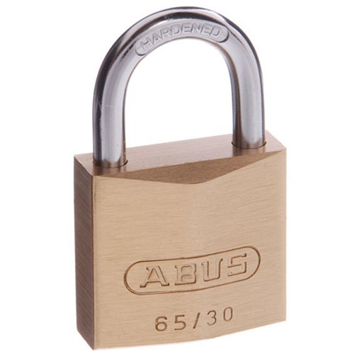 ABUS 65 Series Premium Padlock with 30mm Brass Body and 17mm Hardened Steel Shackle KA 307 - 6530KA7