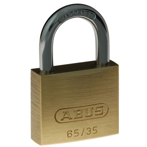 ABUS 65 Series Premium Padlock with 35mm Brass Body and 19mm Hardened Steel Shackle KA 355 - 6535KA5