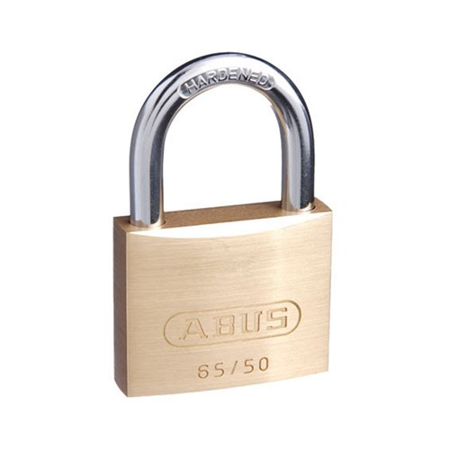 ABUS 65 Series Premium Padlock with 50mm Brass Body and 29.5mm Hardened Steel Shackle KA 501 - 6550KA1