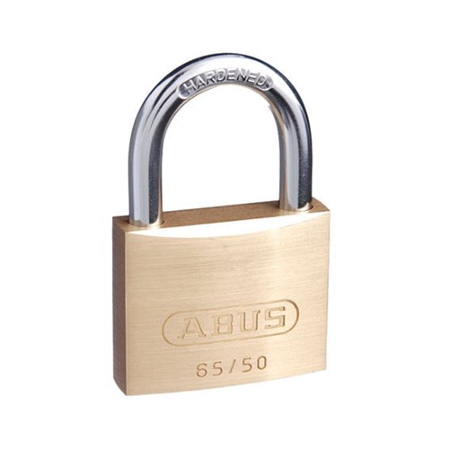 ABUS 65 Series Premium Padlock with 50mm Brass Body and 29.5mm Hardened Steel Shackle KA 506 - 6550KA6