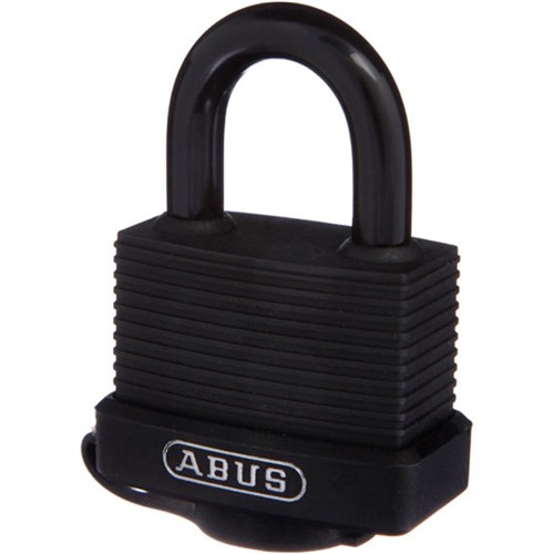 ABUS 70 Series Weather Sealed Padlock with 45mm Black Brass Body and 24mm Plastic Coated Steel Shackle KA6401 - 7045KA11