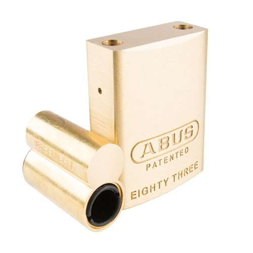 ABUS 83 Series Premium Rekeyable Padlock with 40mm Brass Body Less Shackle Less Plug - 8340NB