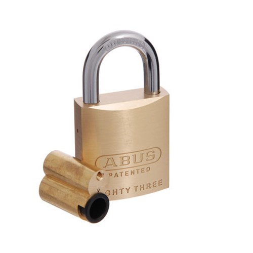 ABUS 83 Series Premium Rekeyable Padlock with 45mm Brass Body and 25mm Hardened Steel Shackle Less Plug - 8345NLP