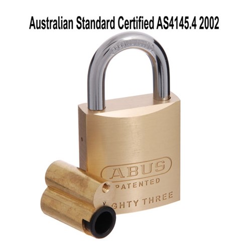 ABUS 83 Series Premium Rekeyable Padlock with 45mm Brass Body and 25mm Hardened Steel Shackle Less Plug - 8345NLP