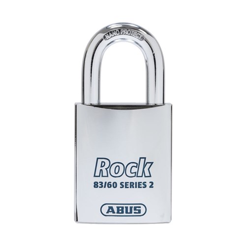 ABUS Rock Series Premium High Security Rekeyable Padlock with 60mm Hardened Steel Body and 38mm Hardened Steel Shackle Less Cylinder - 8360570NLC