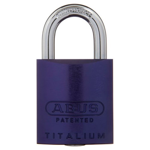 ABUS 83AL Series Premium Rekeyable Padlock with 45mm Purple Aluminium Body and 25mm Hardened Steel Shackle KD - 83AL45NPURKD