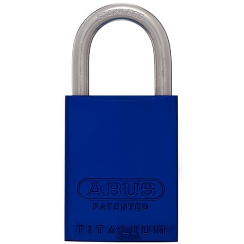 ABUS 83AL Series Premium Rekeyable Padlock with 40mm Blue Aluminium Body and 25mm Stainless Steel Shackle KD - 83ALIB40BLUKD