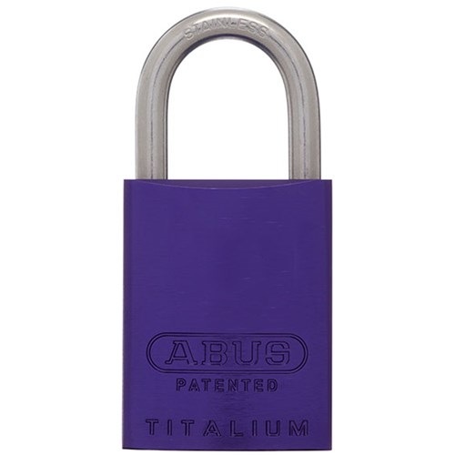 ABUS 83AL Series Premium Rekeyable Padlock with 40mm Purple Aluminium Body and 25mm Stainless Steel Shackle KD - 83ALIB40PURKD