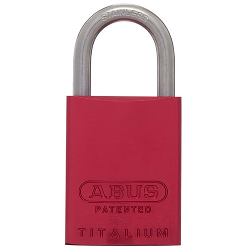 ABUS 83AL Series Premium Rekeyable Padlock with 40mm Red Aluminium Body and 25mm Stainless Steel Shackle KD - 83ALIB40REDKD