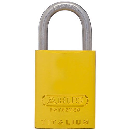 ABUS 83AL Series Premium Rekeyable Padlock with 40mm Yellow Aluminium Body and 25mm Stainless Steel Shackle KD - 83ALIB40YELKD