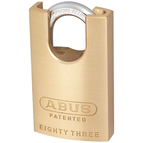 ABUS 83 Series Premium Rekeyable Padlock with 45mm Brass Body and 25mm Concealed Hardened Steel Shackle KD - 83CS45NKD