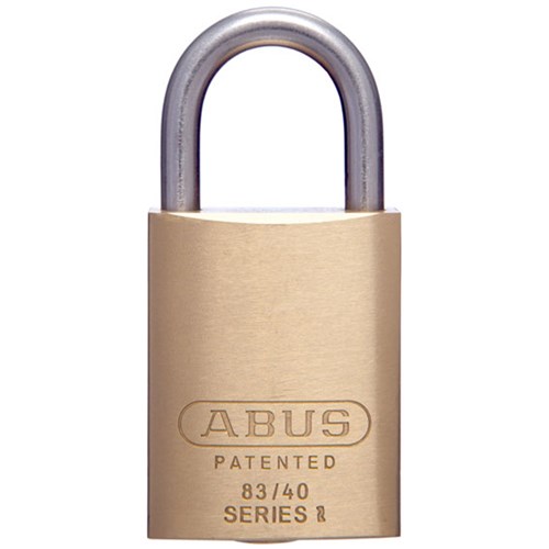 ABUS 83 Series Premium Rekeyable Padlock with 40mm Brass Body and 25mm Stainless Steel Shackle KD - 83IB40KD