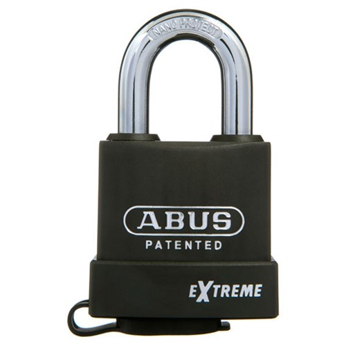 ABUS Extreme Series Premium Weatherproof Rekeyable Padlock with 63mm Black Covered Hardened Steel Body and 36mm Hardened Steel Shackle KD - 83WP63NKD