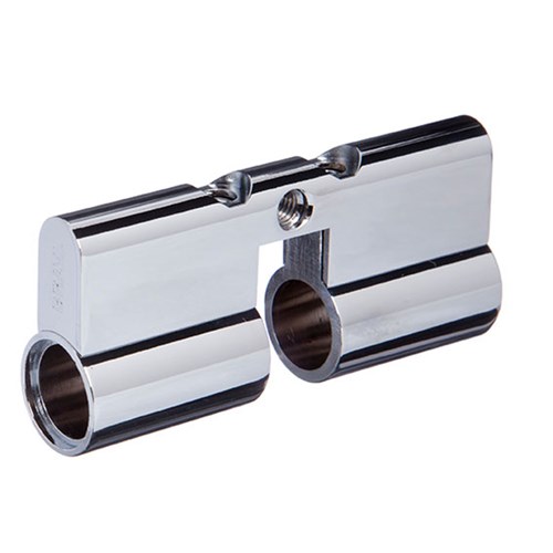 BRAVA Metro Euro Double Cylinder with Fixed Cam 6 Pin without Barrel Chrome Plate 70mm - 9555-1 BRM905551NBCP