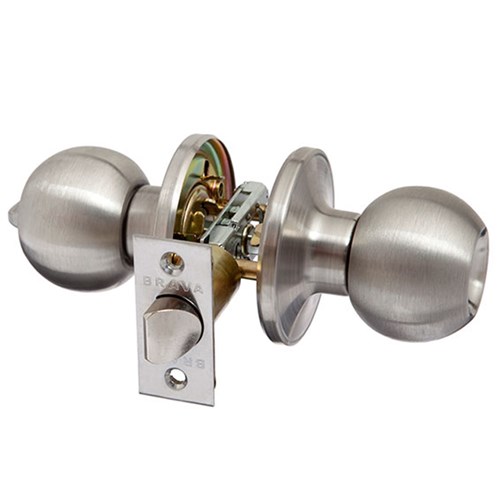 BRAVA Urban Tiebolt Privacy Knob Set Adjustable 60/70mm Backset Satin Stainless Steel - BRT3610B