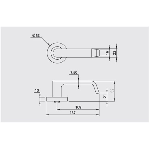 dormakaba Furniture Coastal Round Rose Pair with Torquay Lever SSS - 4300/37SSS 9455010371101