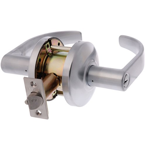 BRAVA Metro EV Series Entrance Lever Set Clutching 70mm Backset Satin Chrome - EV8000SC70