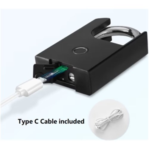 McGrath Locks 110mm Padlock With Fingerprint, BLE and Key Override