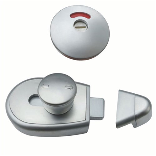 Metlam Xcel Series Slide Lock and Indicator Set Satin Chrome Plate with Screw Fixings - XCEL_SLIDELOCK_SCP