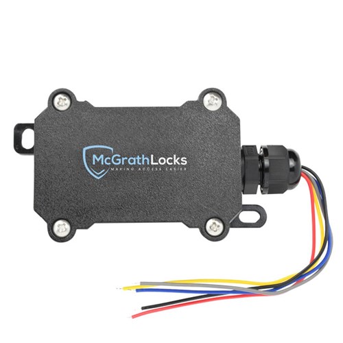 McGrath Locks Z Chip, TTLock operated via BLE, 12-24v Relay Supplied in Weather Resistant Case.