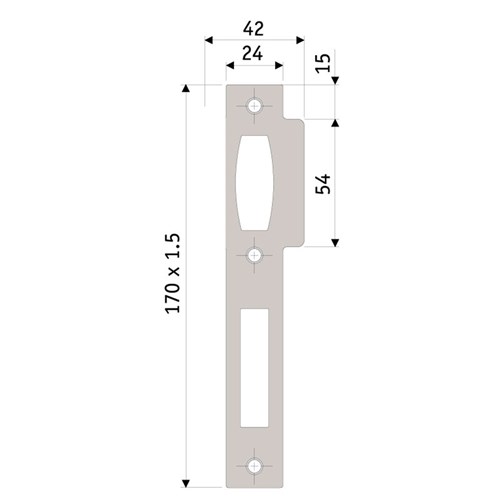 PROTECTOR 712 Series Roller Bolt Mortice Lock 60mm Backset Satin Brass